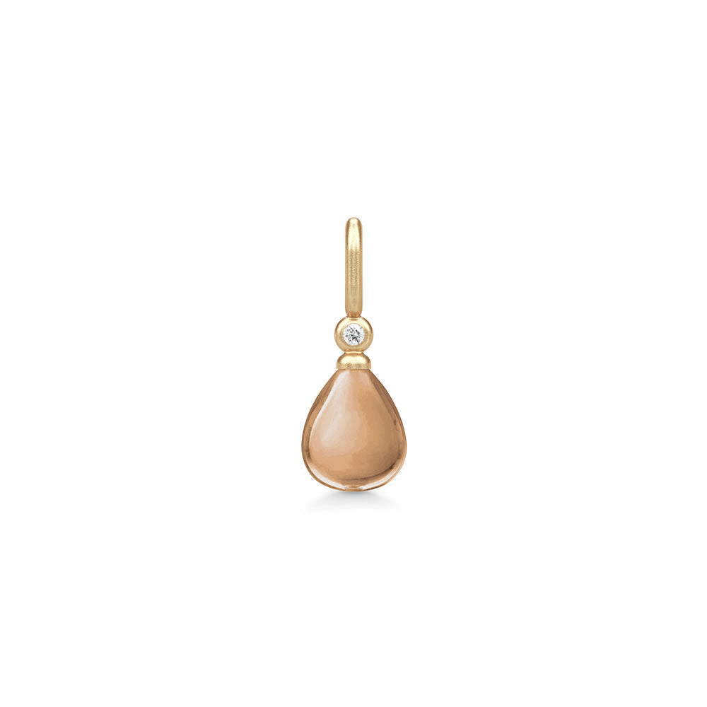 Anheng i samme design som Tasha Pendant med fersken-/champagnefarget sten