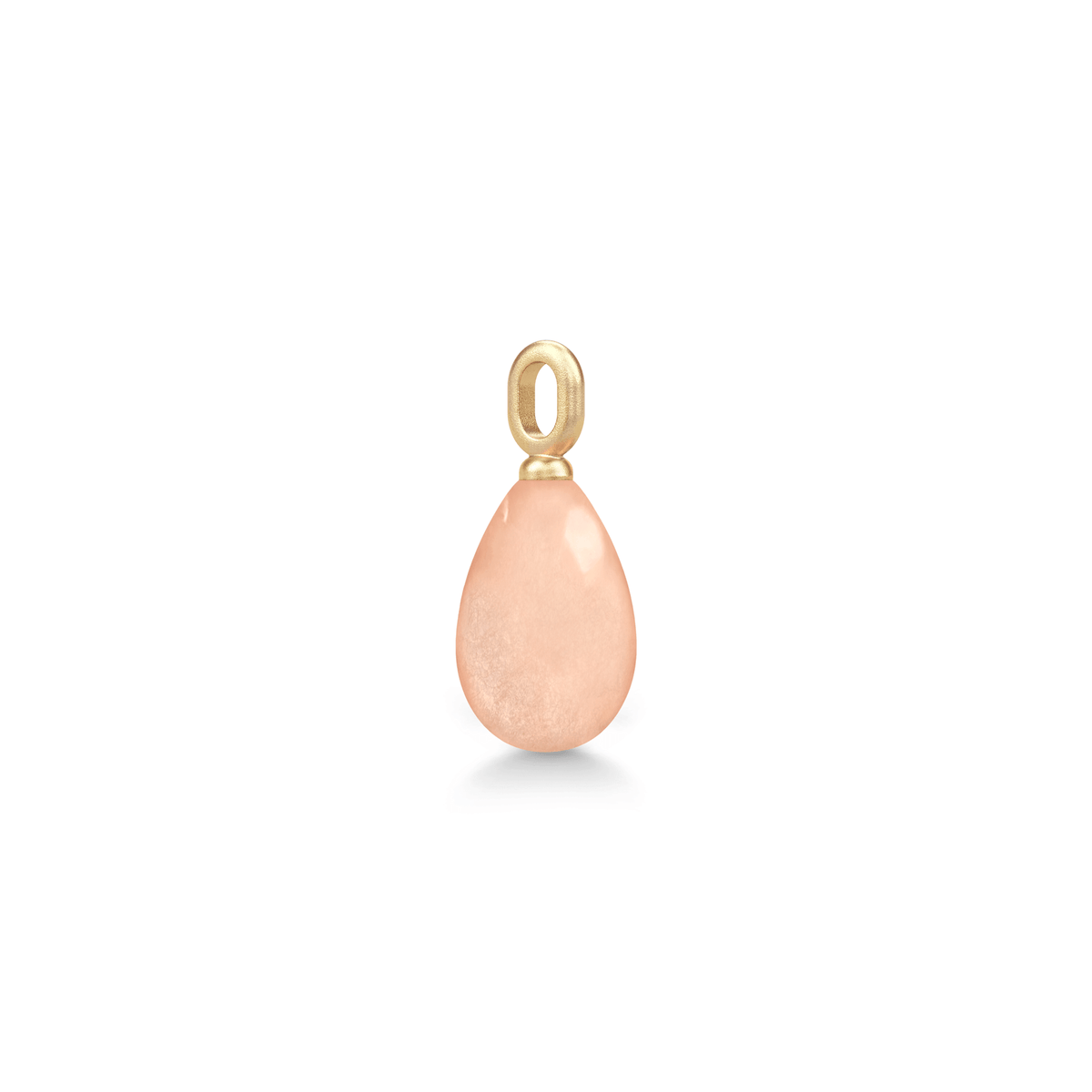 Elina Pendant i gull med Rosy Moonstone, sidevisning