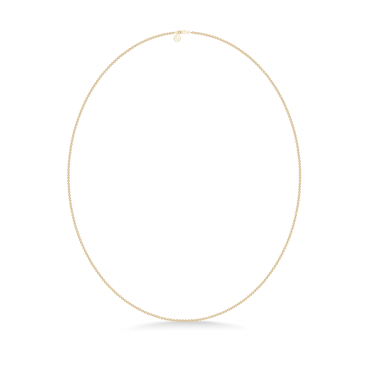 Classic Necklace, enkel gullfarget ankerkjede, produktbilde i full lengde