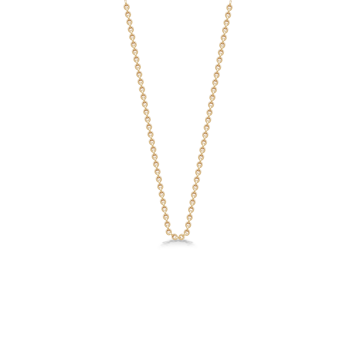 Classic Necklace, enkel gullfarget ankerkjede, nærbilde av lenken