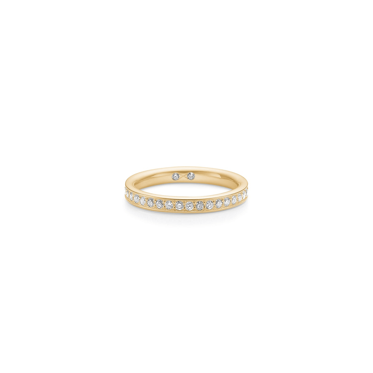 Medium Eternity Diamond Band fra Julie Sandlau - ring i 18 karat gull med diamanter hele veien rundt