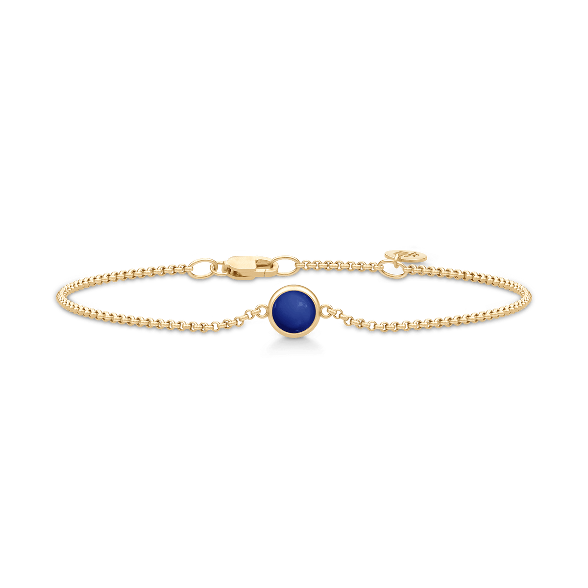 Primini armbånd fra Julie Sandlau i forgylt sølv med kongeblå cabochon-krystall