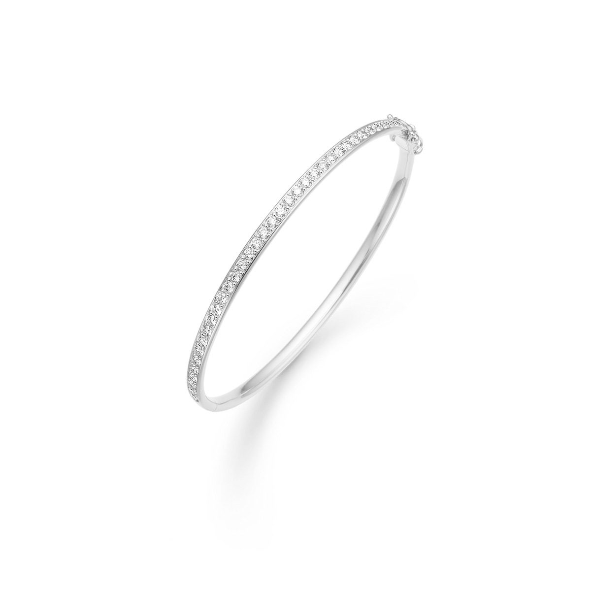 Elegance Armbånd i 18K hvitt gull med diamanter, vist i vinkel