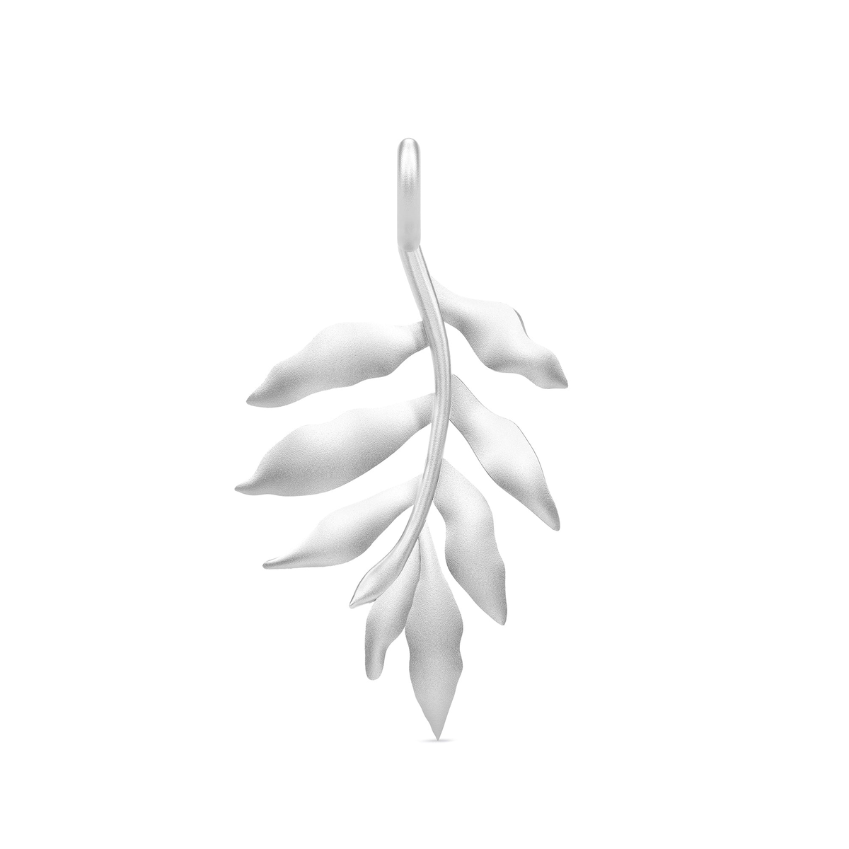 Tree Of Life anheng i sølv formet som et blad, produktbilde