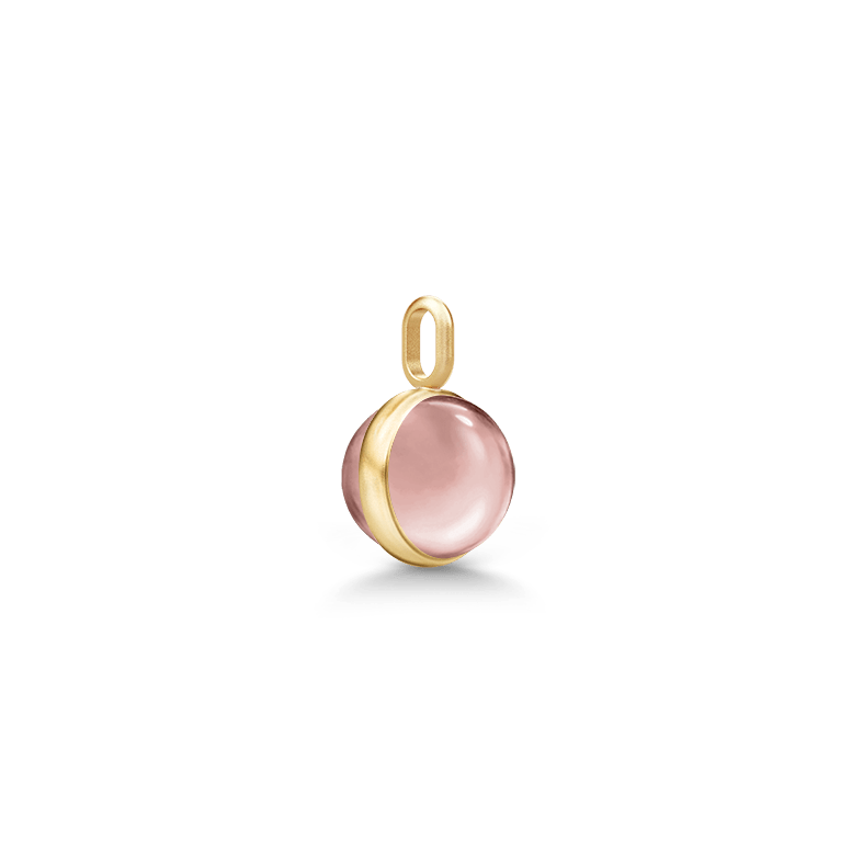 Little Prime Pendant i rosa krystall sett fra siden