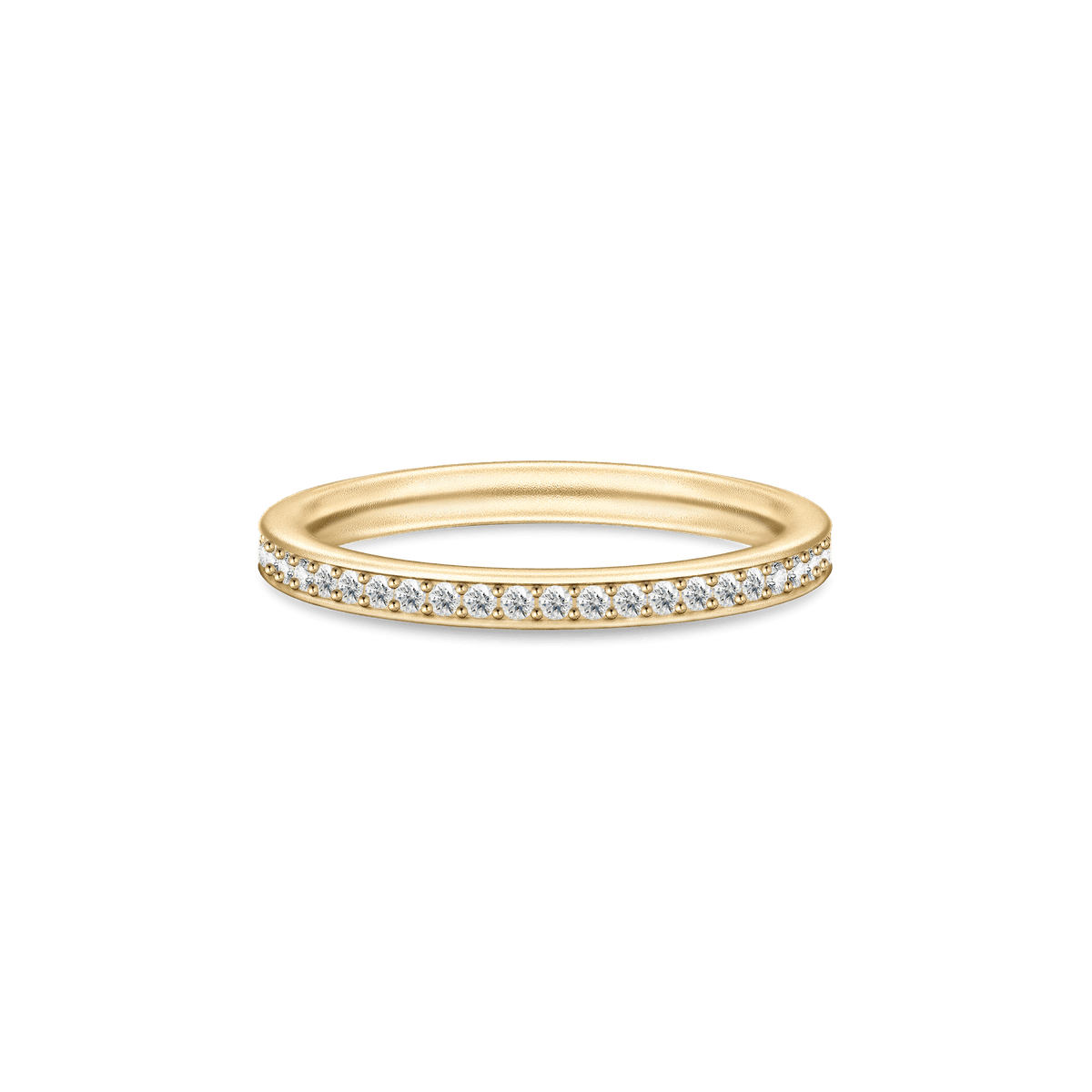 Infinity Ring i forgylt solv med klare cubic zirconia-steiner