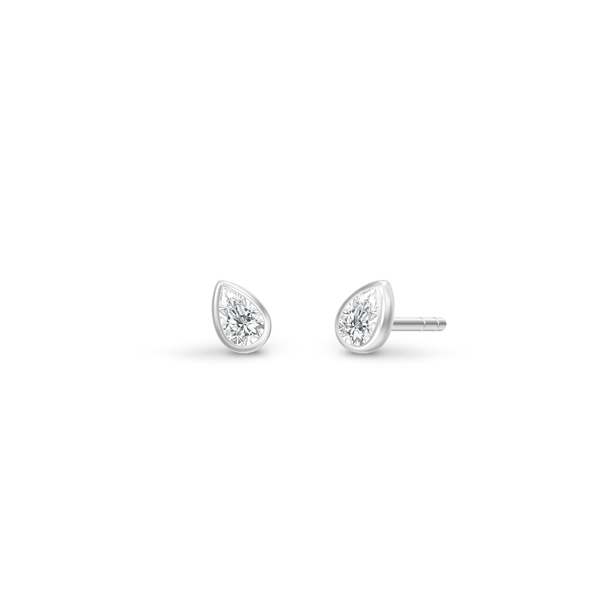 White Wisteria Drop Earstud i solv med paereslipt zirkonia