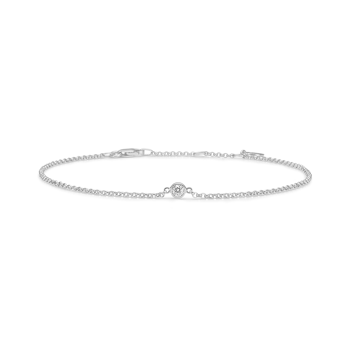 Fina Armbånd i 18K hvitt gull med diamant