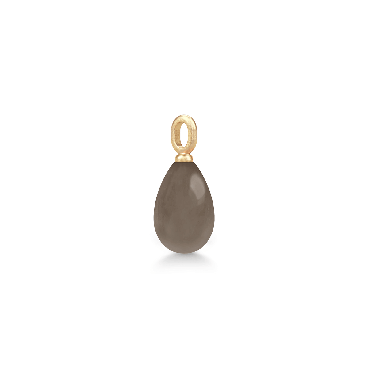 Elina Pendant i gull med Chocolate Moonstone, sidevisning