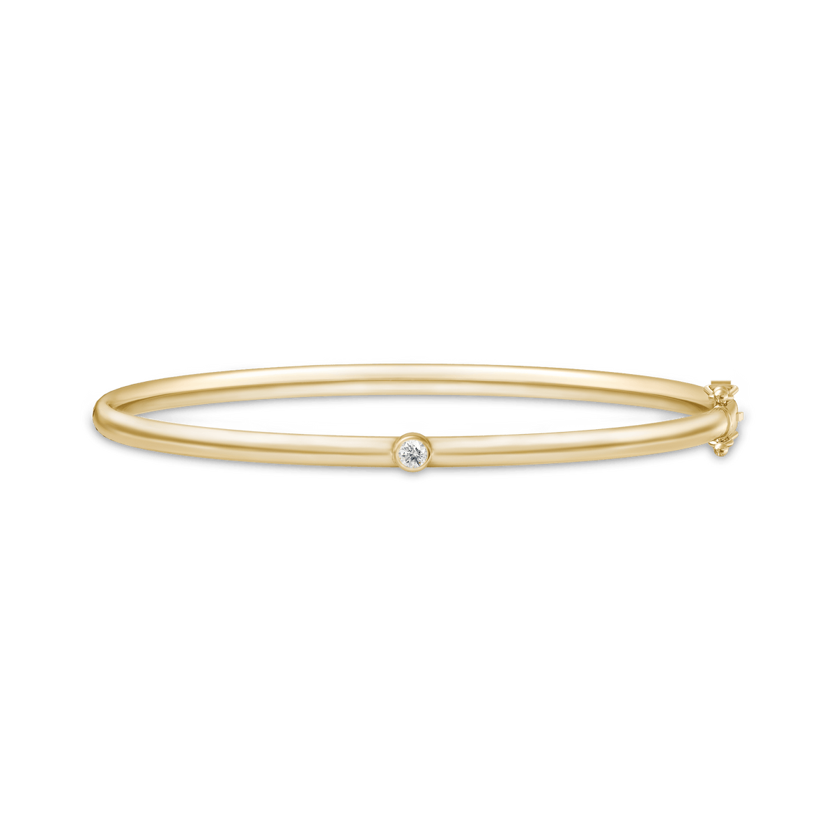 Purity armbånd i 14K gull med diamant, studiofoto