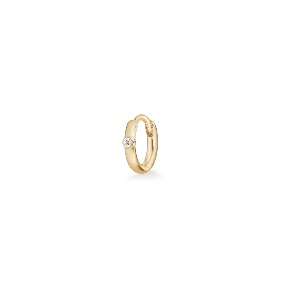 Purity Micro Hoop i gull med diamant, produktbilde