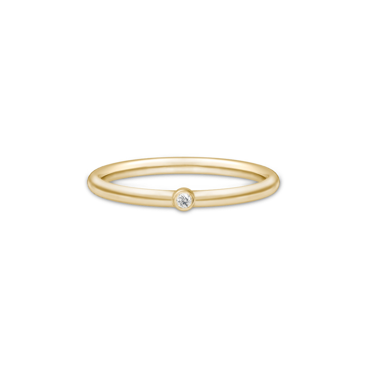 Purity Ring - ring med diamant i 14 karat gull