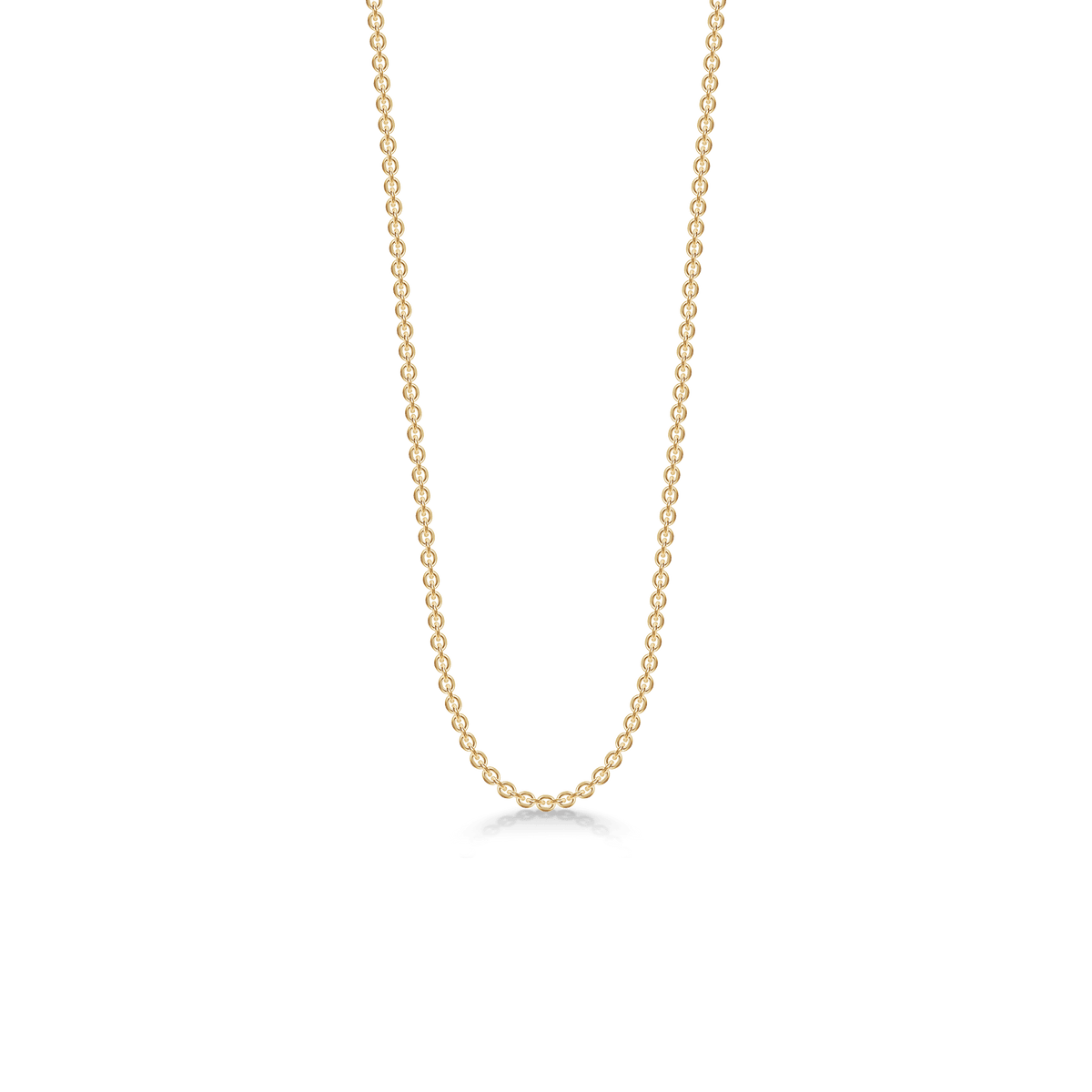 Classic Necklace, enkel gullfarget ankerkjede båret rundt halsen