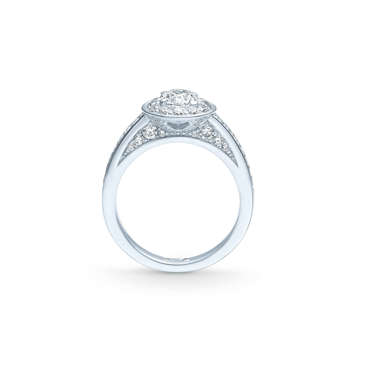 Eternity Diamond ring fra Julie Sandlau i hvitt gull, sett fra siden