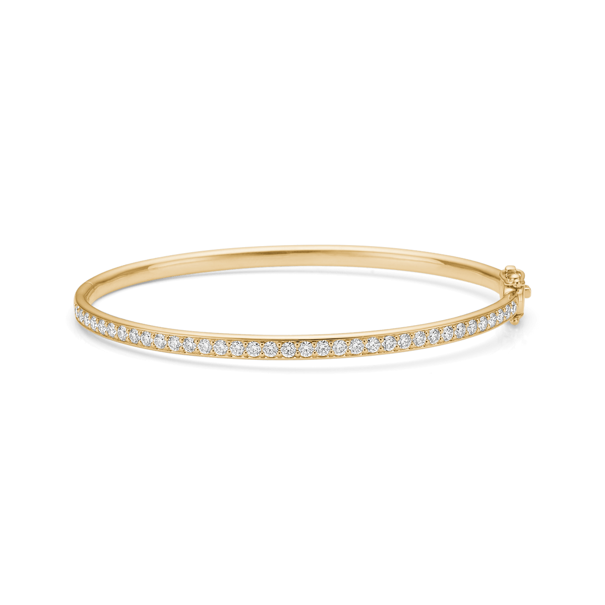 Elegance Armbånd i 18K gull med briljantslipte diamanter, produktbilde på transparent bakgrunn.
